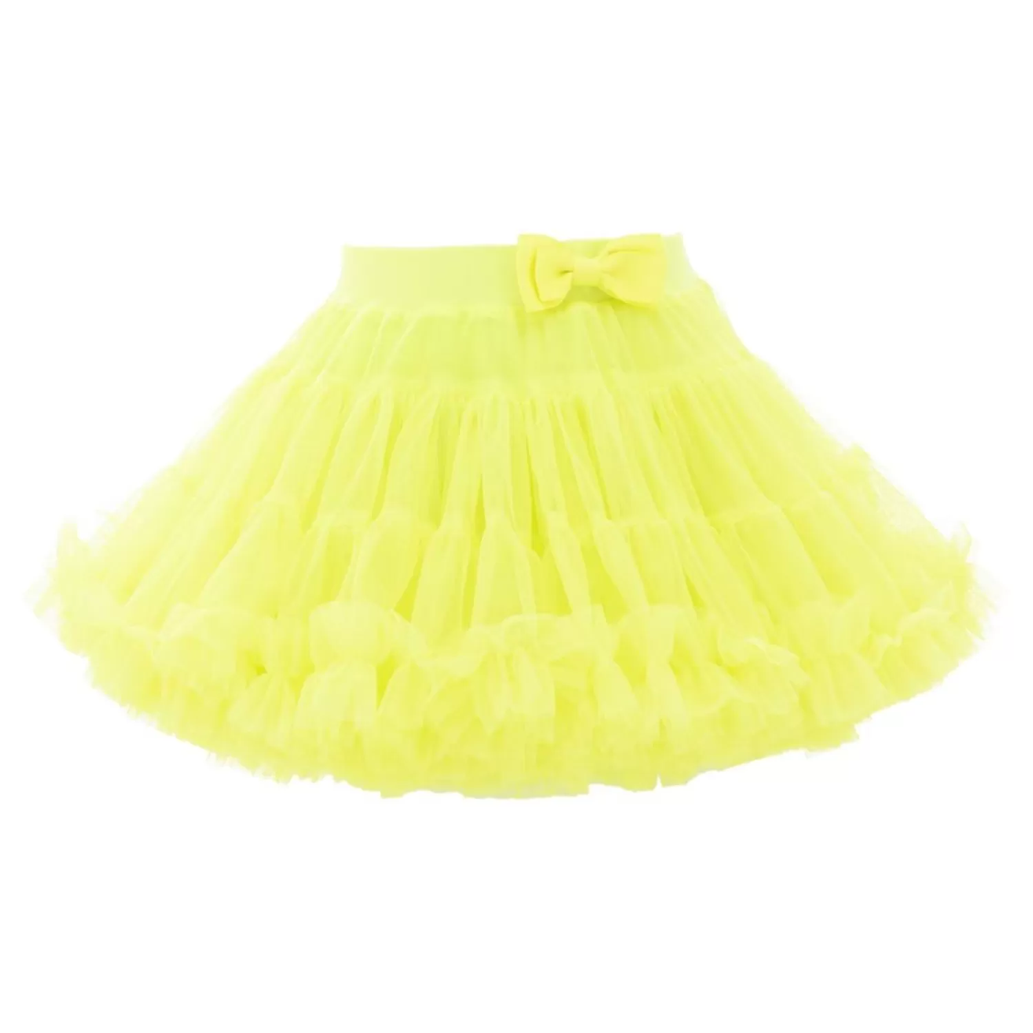 Baby^Mimi Tutu Neon Bow Tutu Skirt Yellow