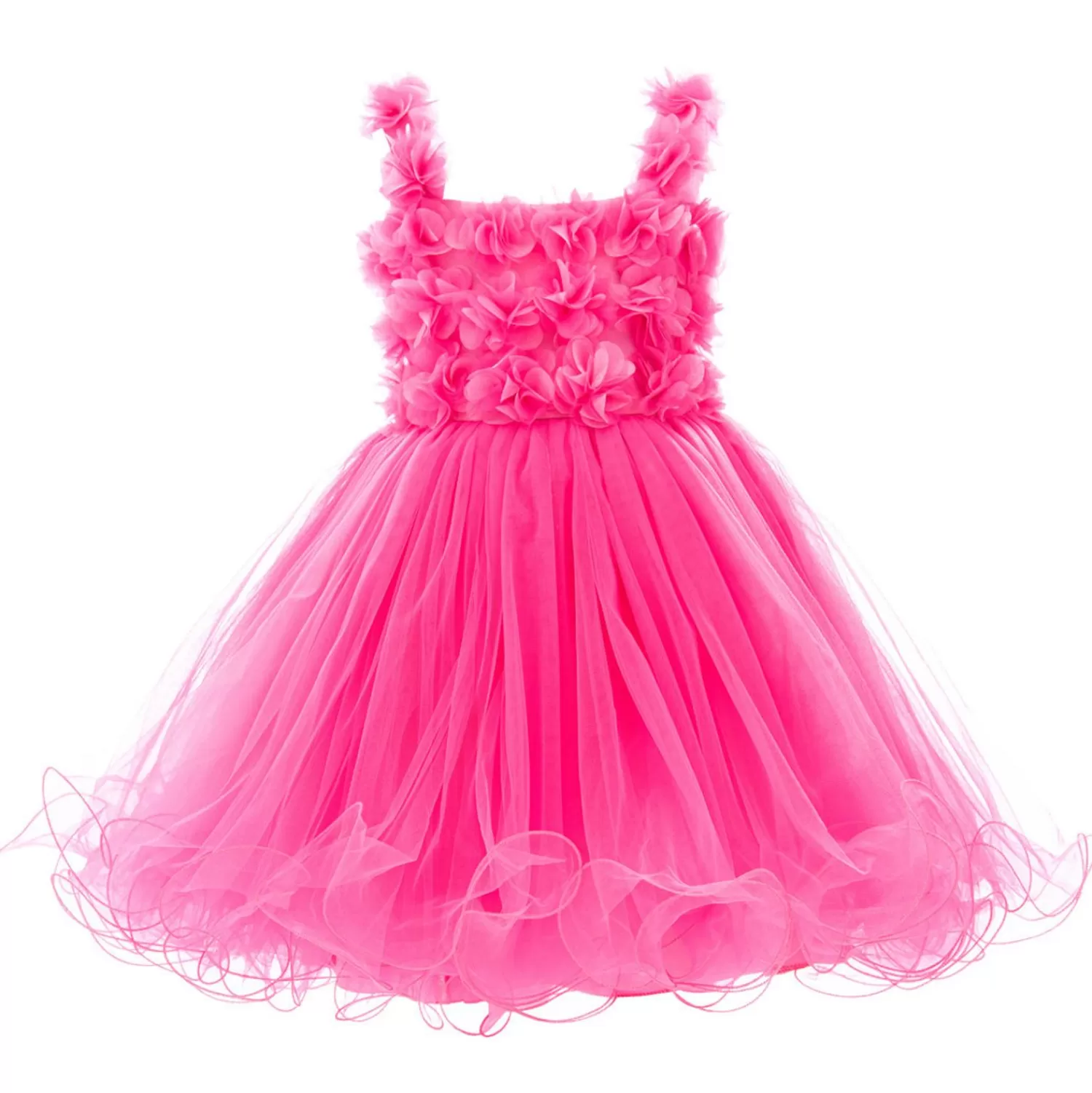 Baby^Tulleen Neon Rose Campanula Dress Pink
